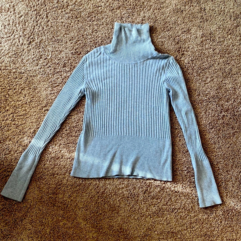Gray, Long Sleeve Turtle Neck